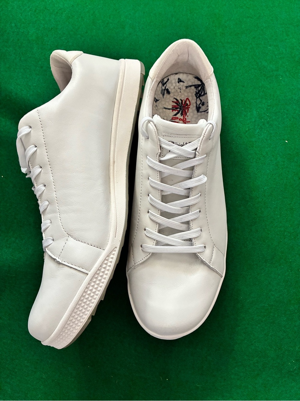 Men's White ‘Straight Down’ Athletic Golf Sneakers Shoes 13